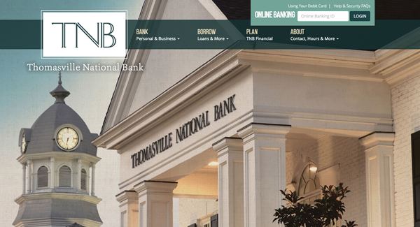 Thomasville National Bank | Well-structured, Financial, Bank Website Design and Website Development